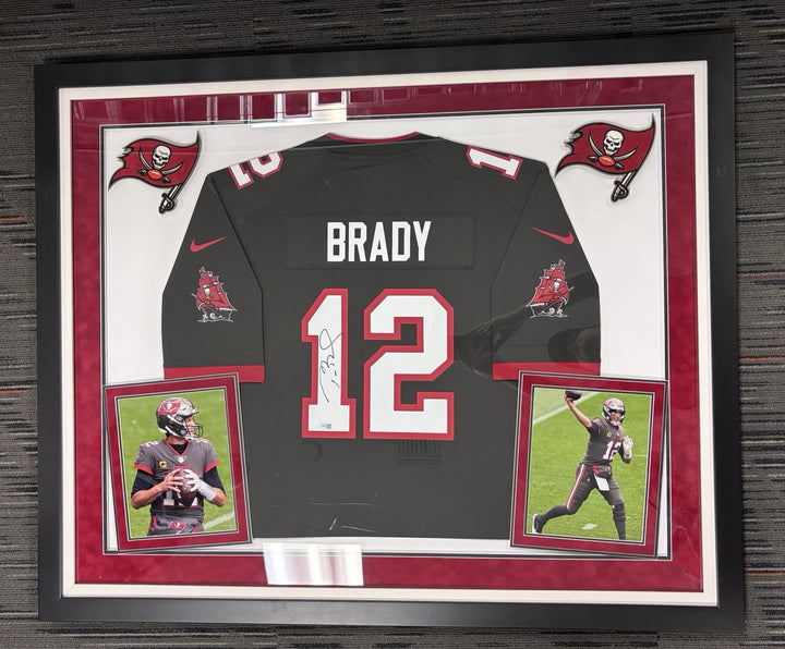 Tom Brady Framed Signed Tampa Bay Buccaneers Jersey Fanatics Authentic
