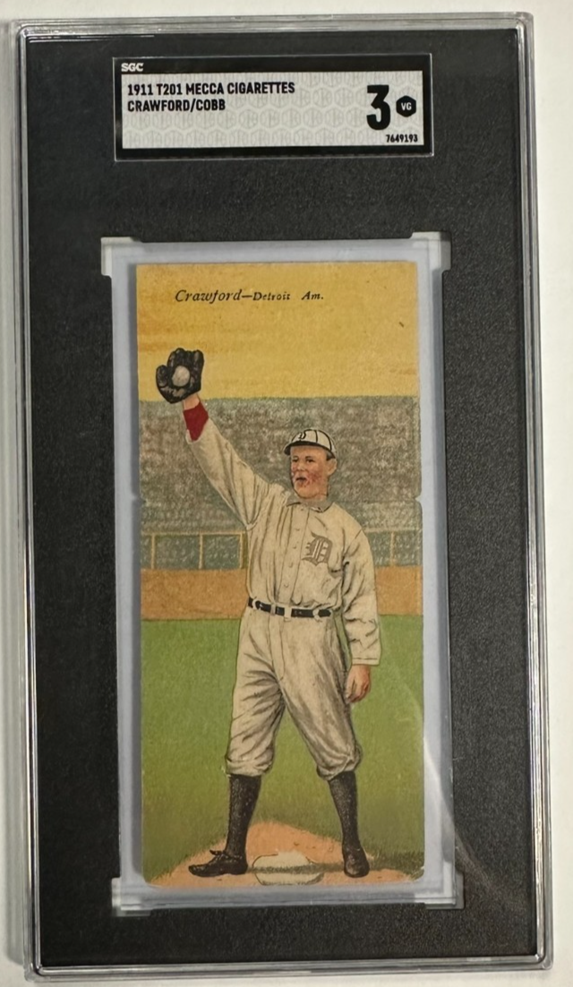 1911 Mecca T201 Double Folders Sam Crawford & TY Cobb SGC 3 VG