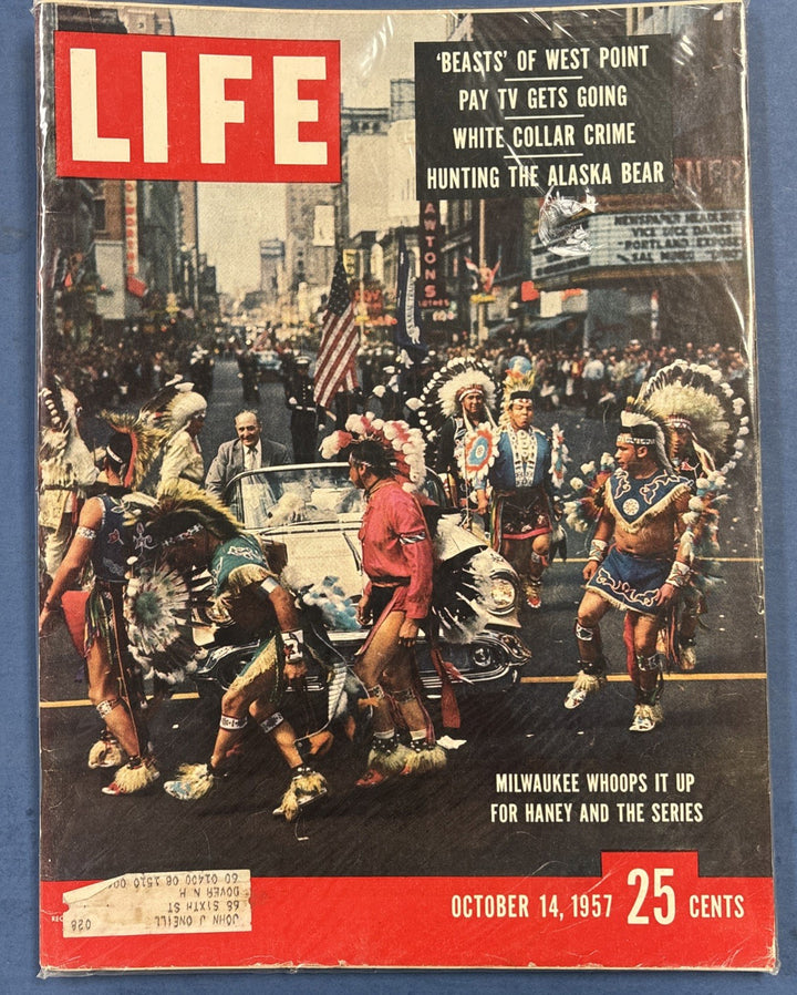 Life Magazine Vintage Milwaukee Whoops It Up Haney & The Series October 14 1957