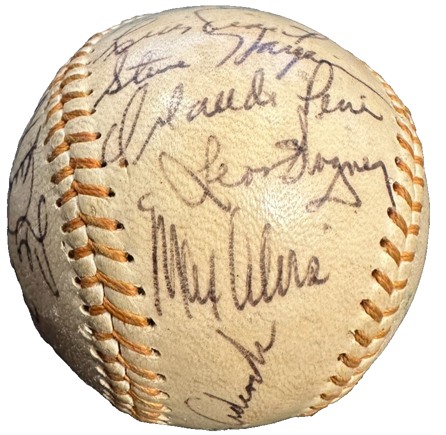 1967 Cleveland Indians Team Autographed Baseball Horton Tiant Maye