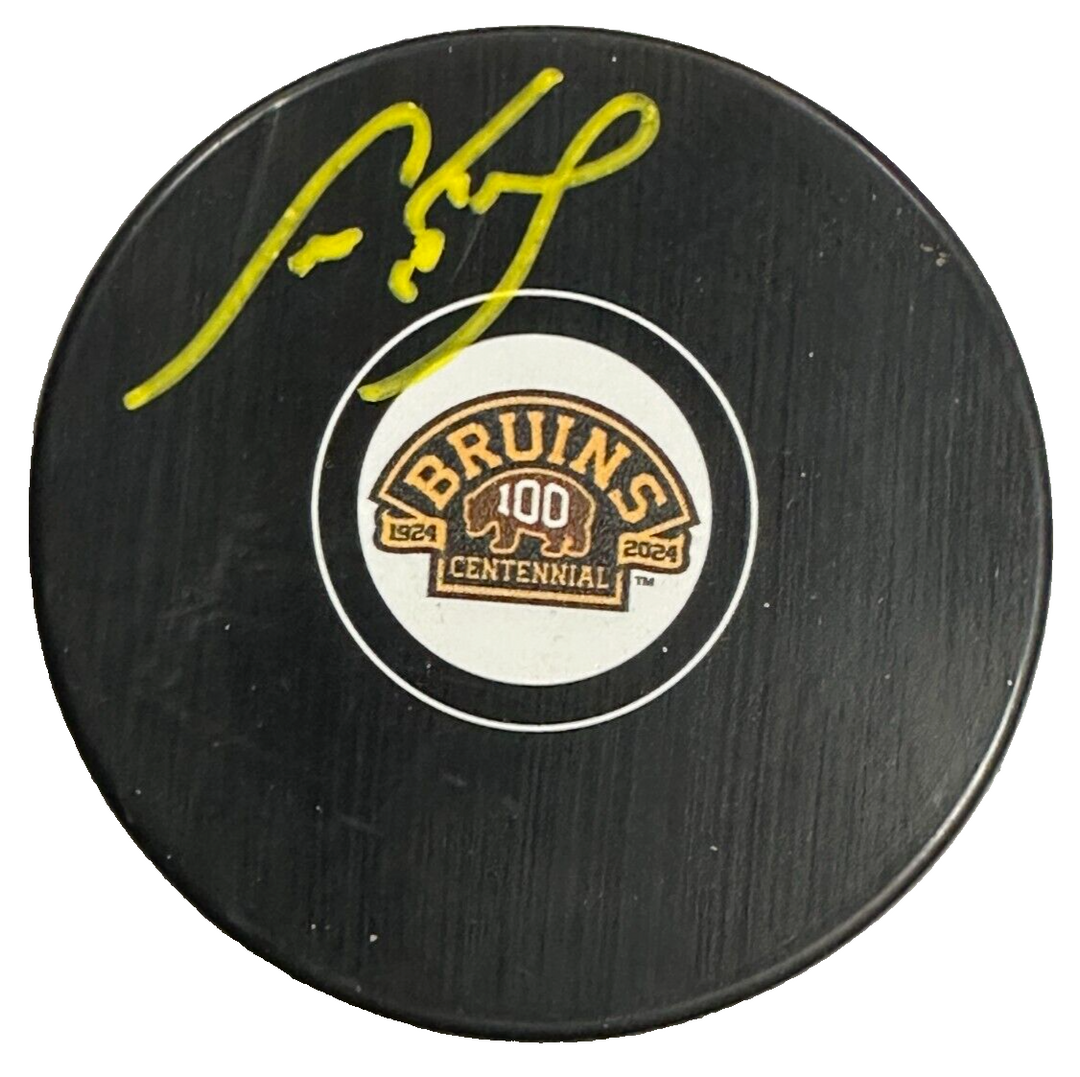 Cam Neely Autographed Boston Bruins 100th Anniversary Puck NHL