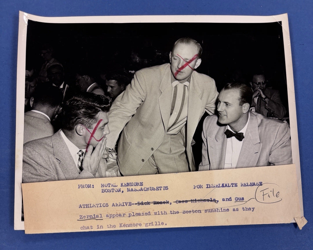 1953 Gus Zernial Original 7x9 Newspaper Wire Photo Chicago White Sox