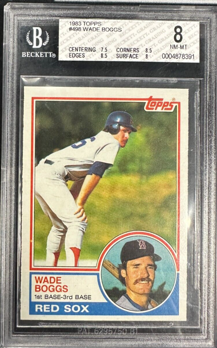 1983 Topps Wade Boggs Rookie Card #549 BGS 8 NM-MT Red Sox