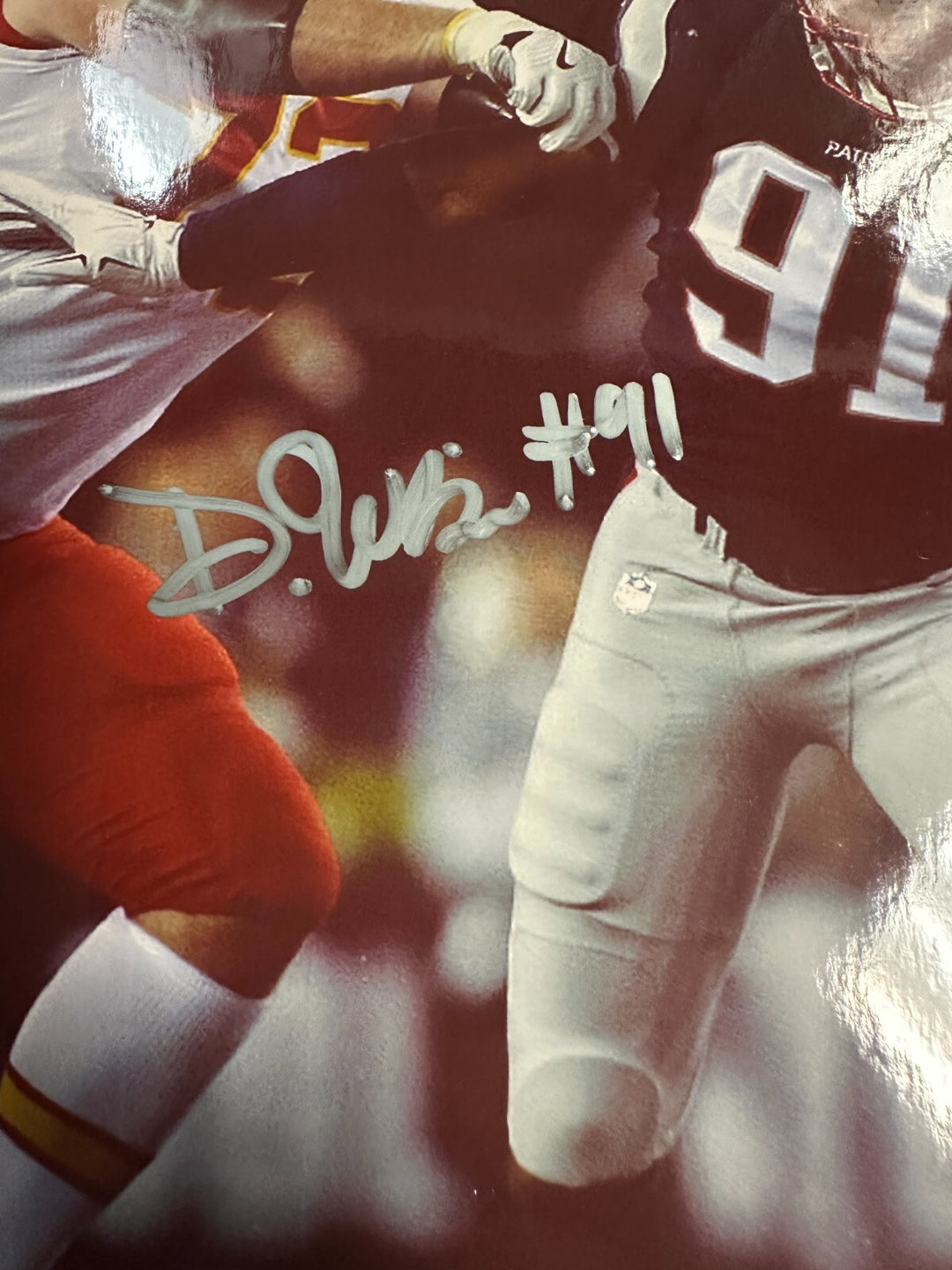 Deatrich Wise Jr. Autographed New England Patriots 8x10 Photo