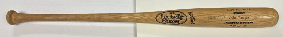 Mo Vaughn Autographed 1995 AL MVP Commemorative Bat 13/95 Red Sox