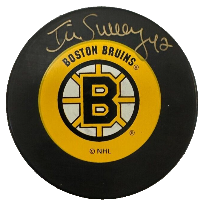 Tim Sweeney Autographed Boston Bruins Hockey Puck NHL