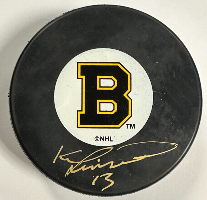 Ken Linseman Autographed Boston Bruins Hockey Puck NHL BAS