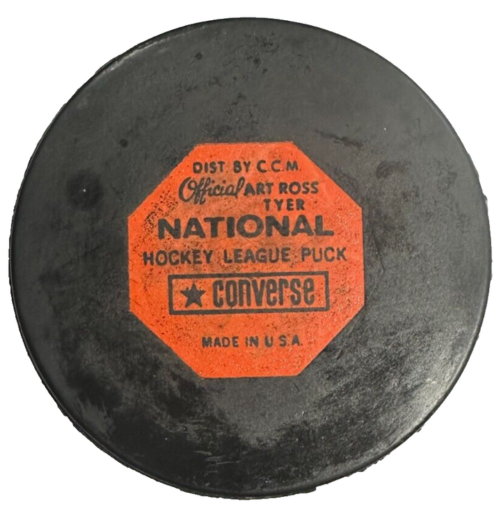 Vintage 1968-74 New York Rangers Art Ross-Converse Game Hockey Puck NHL