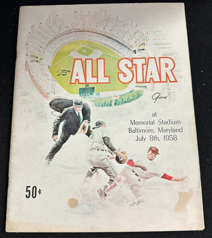 1954 MLB Baseball All-Star Game Program Memorial Stadium 4-3 NL Mantle Mays Wynn