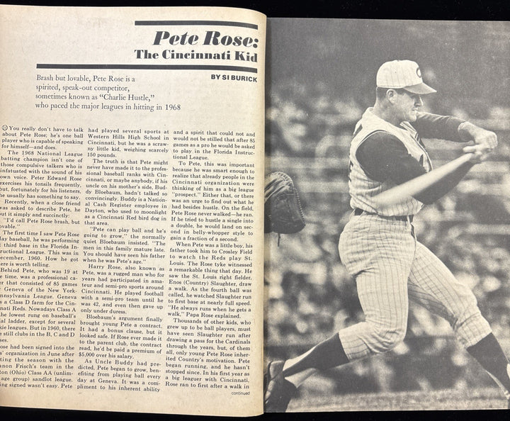 1960 Home Run Magazine Pete Rose Cincinnati Reds/ Lou Brock St Louis Cardinals