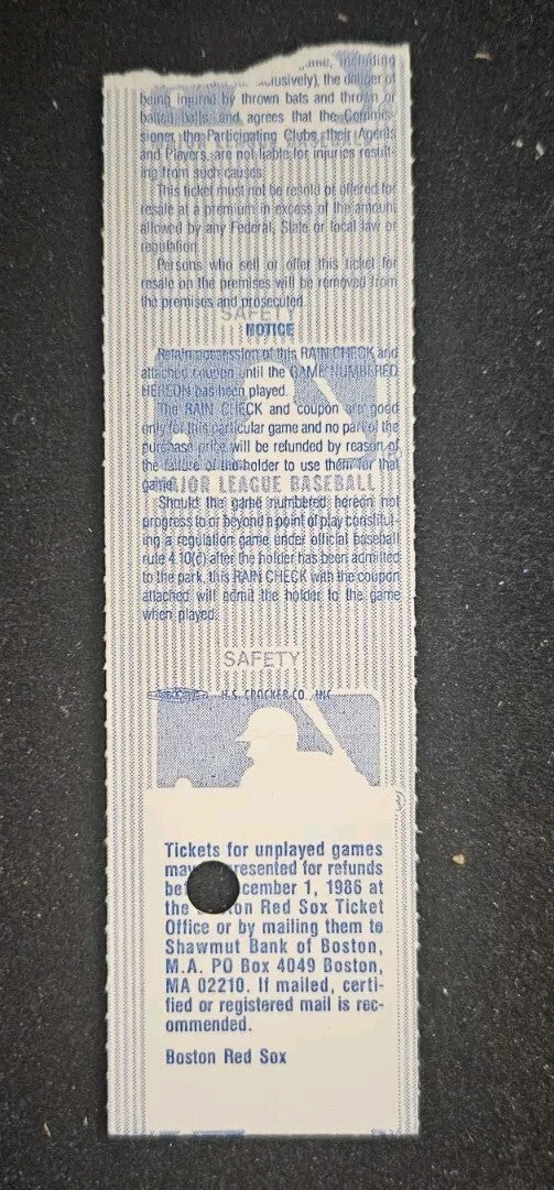 1986 Angels vs. Red Sox ALCS Game 6 Program & Ticket Stub