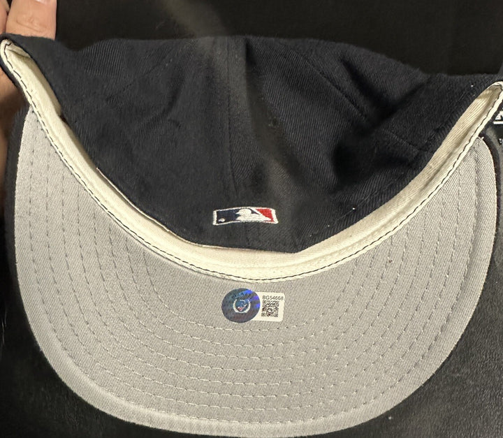 Johnny Pesky Autographed Red Sox Fitted Hat BAS