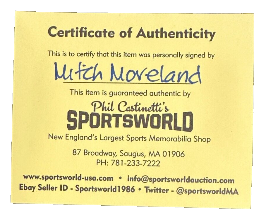 Mitch Moreland Autographed Official 2018 World Series Baseball Red Sox