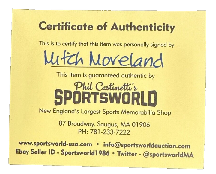 Mitch Moreland Autographed Official 2018 World Series Baseball Red Sox