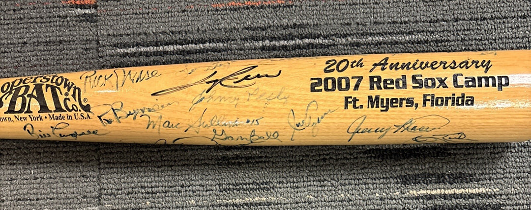 2007 Red Sox Fantasy Camp Signed Baseball Bat Lyons Pesky Stanley Bell Wise Etc.