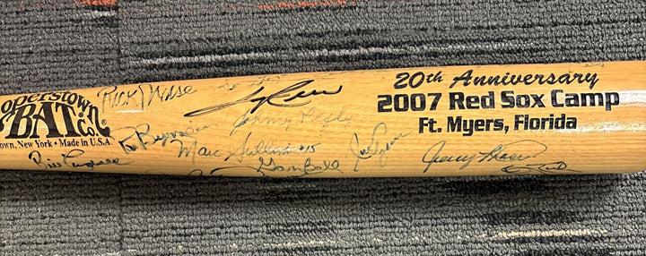 2007 Red Sox Fantasy Camp Signed Baseball Bat Lyons Pesky Stanley Bell Wise Etc.