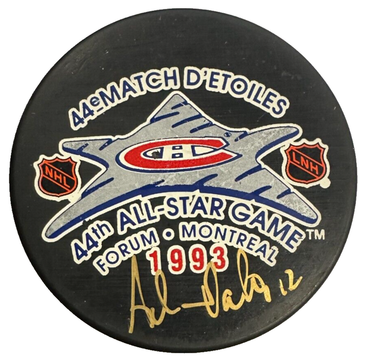 Adam Oates Autographed 1993 NHL All-Star Game Hockey Puck HOF Canadiens