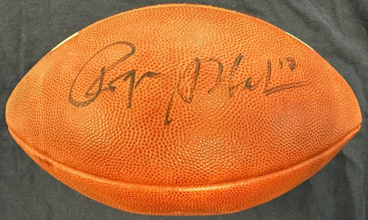 Roger Staubach Autographed Official Wilson Football JSA Cowboys HOF