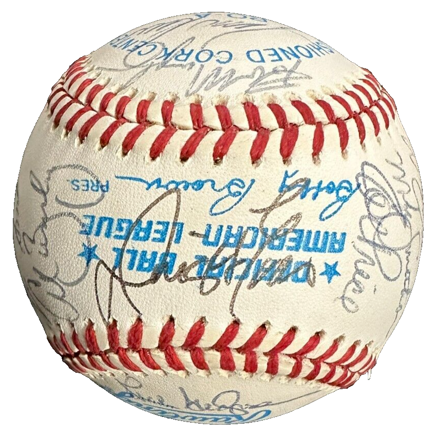 1989 Boston Red Sox Team Autographed Baseball Clemens Boggs Rice Smith