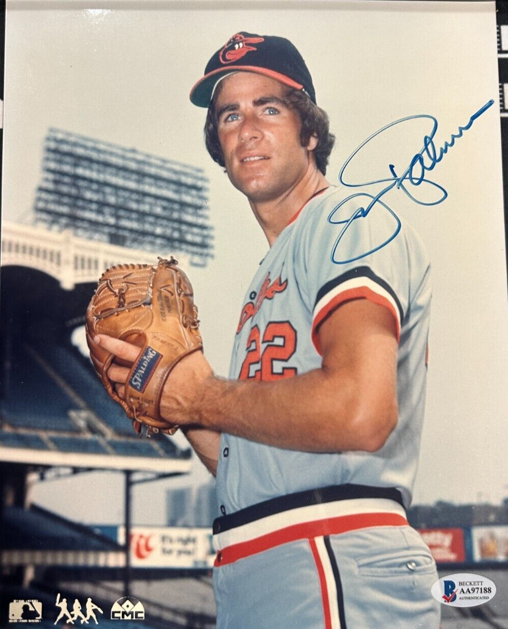 Jim Palmer Autographed Baltimore Orioles 8x10 Photo HOF BAS