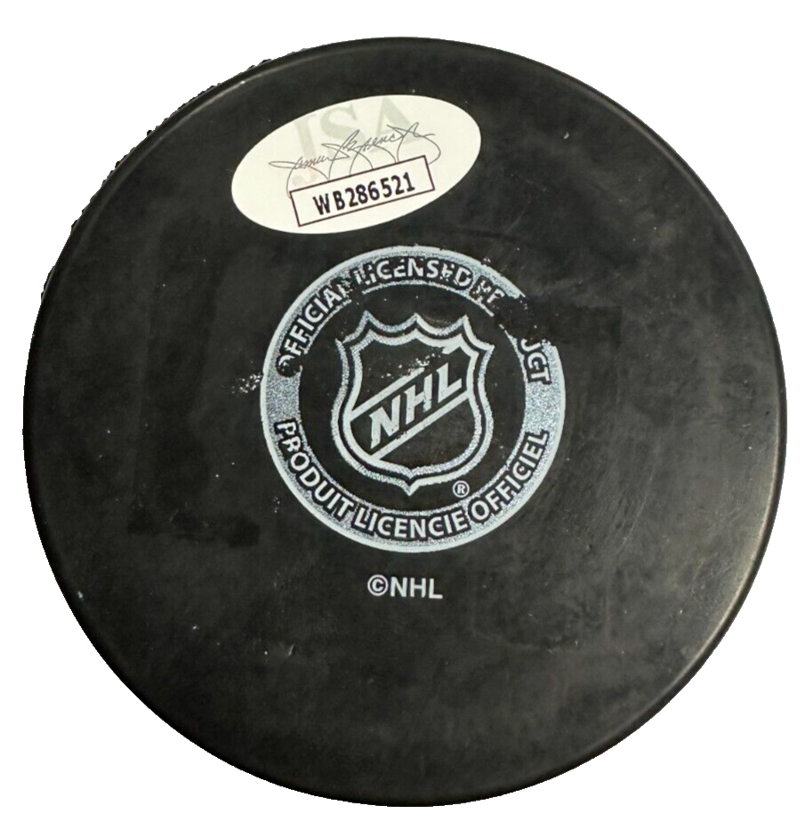 Jari Kurri Autographed Colorado Avalanche Hockey Puck W/ 601 Goals JSA
