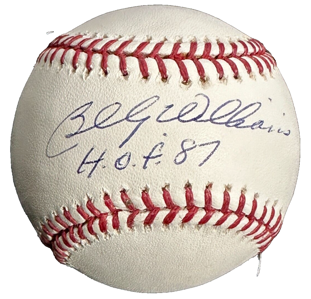 Billy Willliams Autographed Official Major League Baseball W/ HOF 87 Cubs