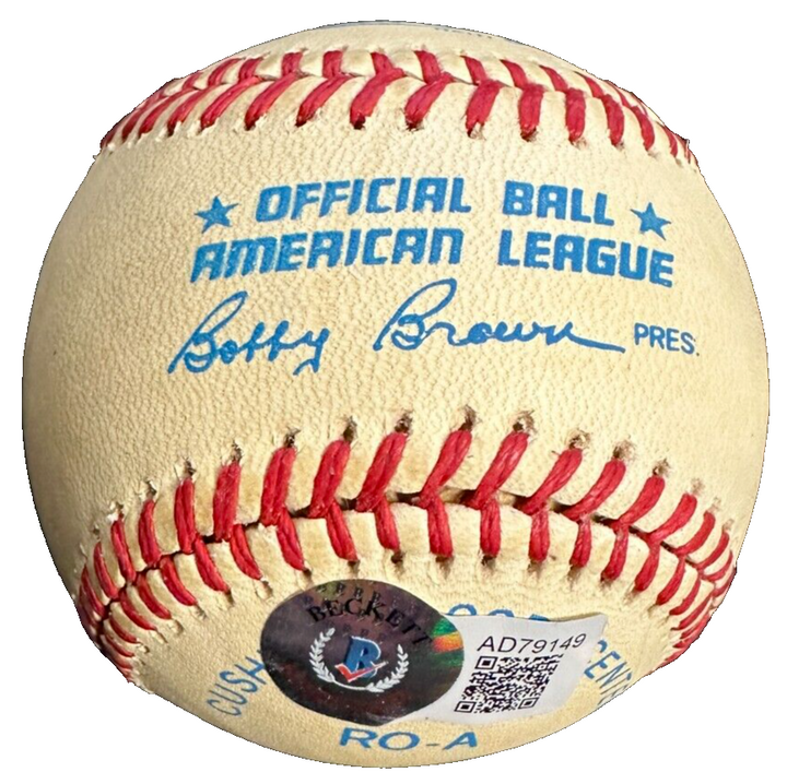Brooks Robinson Autographed Official American League Baseball HOF BAS Orioles