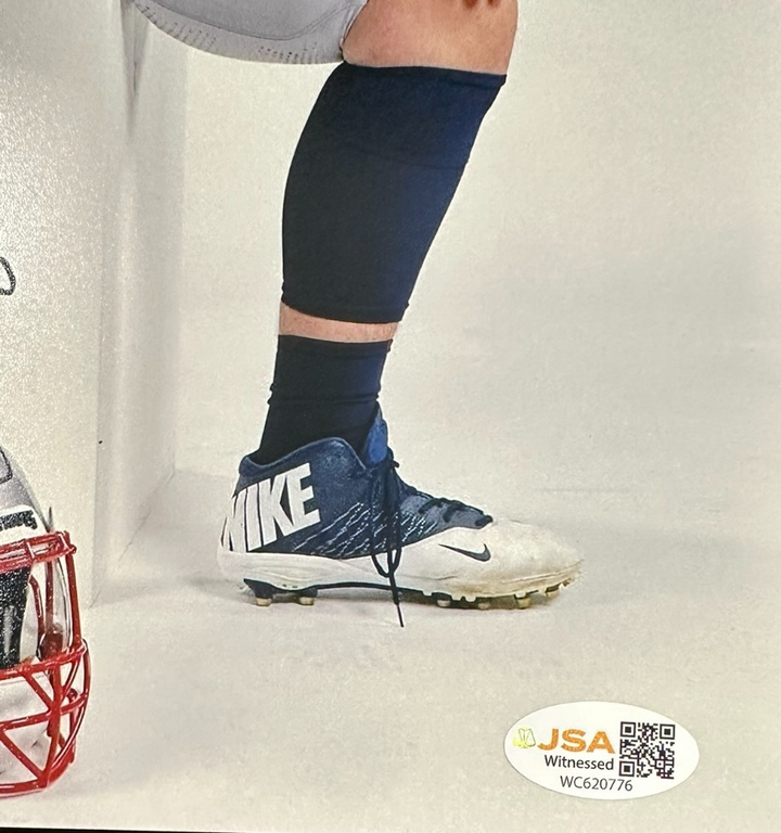 Will Campbell Signed New England Patriots 8" x 10" Photo W/ 2025 1st RD Pick JSA