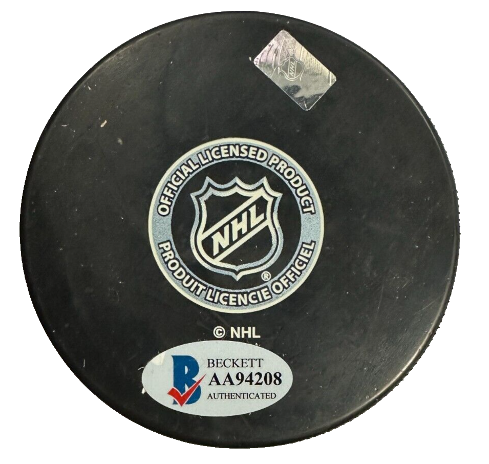 Dick Redmond Autographed Boston Bruins Hockey Puck BAS
