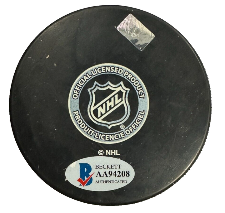 Dick Redmond Autographed Boston Bruins Hockey Puck BAS