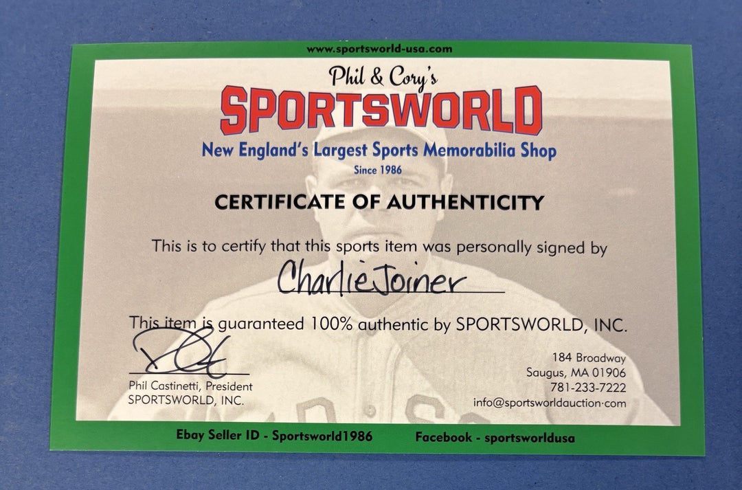 Charlie Joiner HOF Signed Wilson Football San Diego Chargers Sportsworld COA