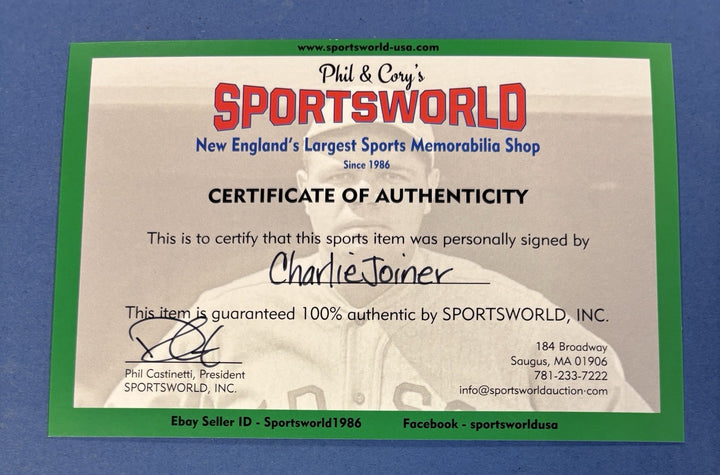 Charlie Joiner HOF Signed Wilson Football San Diego Chargers Sportsworld COA
