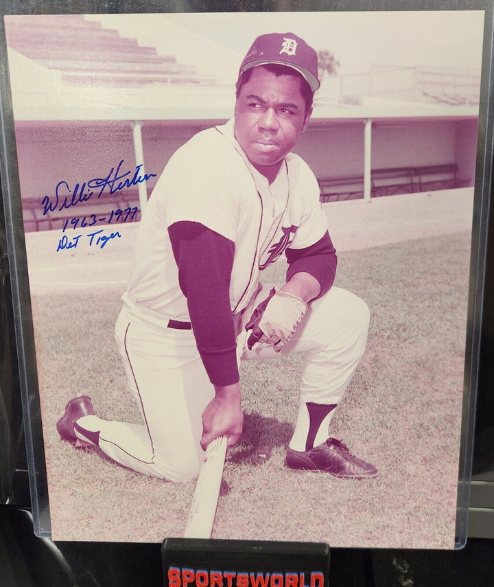 Willie Horton Signed Inscribed 8x10 Photo Detroit Tigers COA