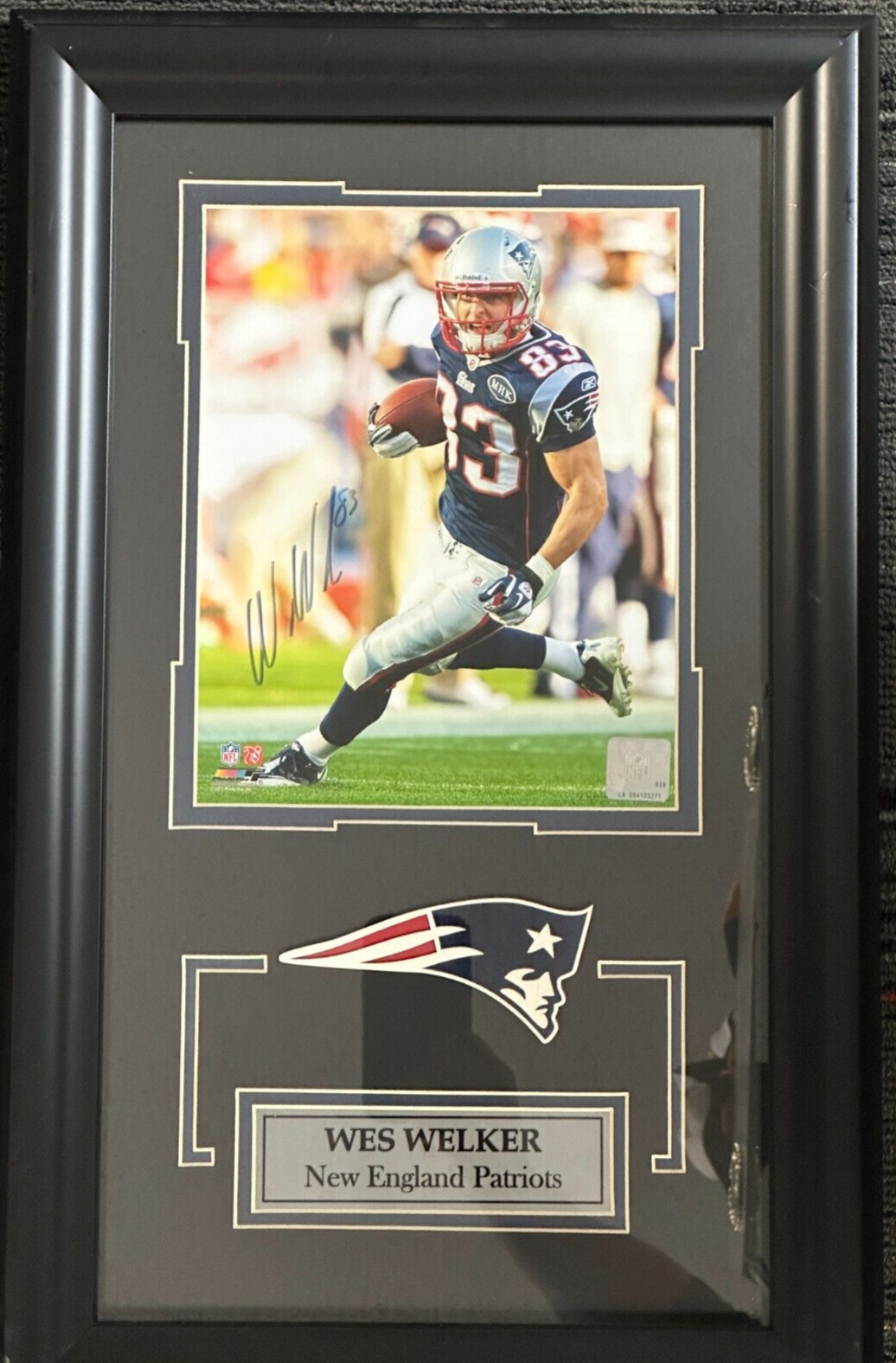 Wes Welker Autographed Framed 8x10 Photo New England Patriots