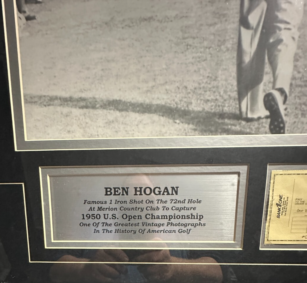 Ben Hogan Autographed Check & Framed 16x20 Photo PSA HOF BAS