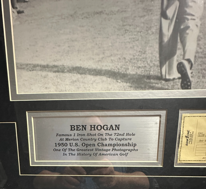 Ben Hogan Autographed Check & Framed 16x20 Photo PSA HOF BAS