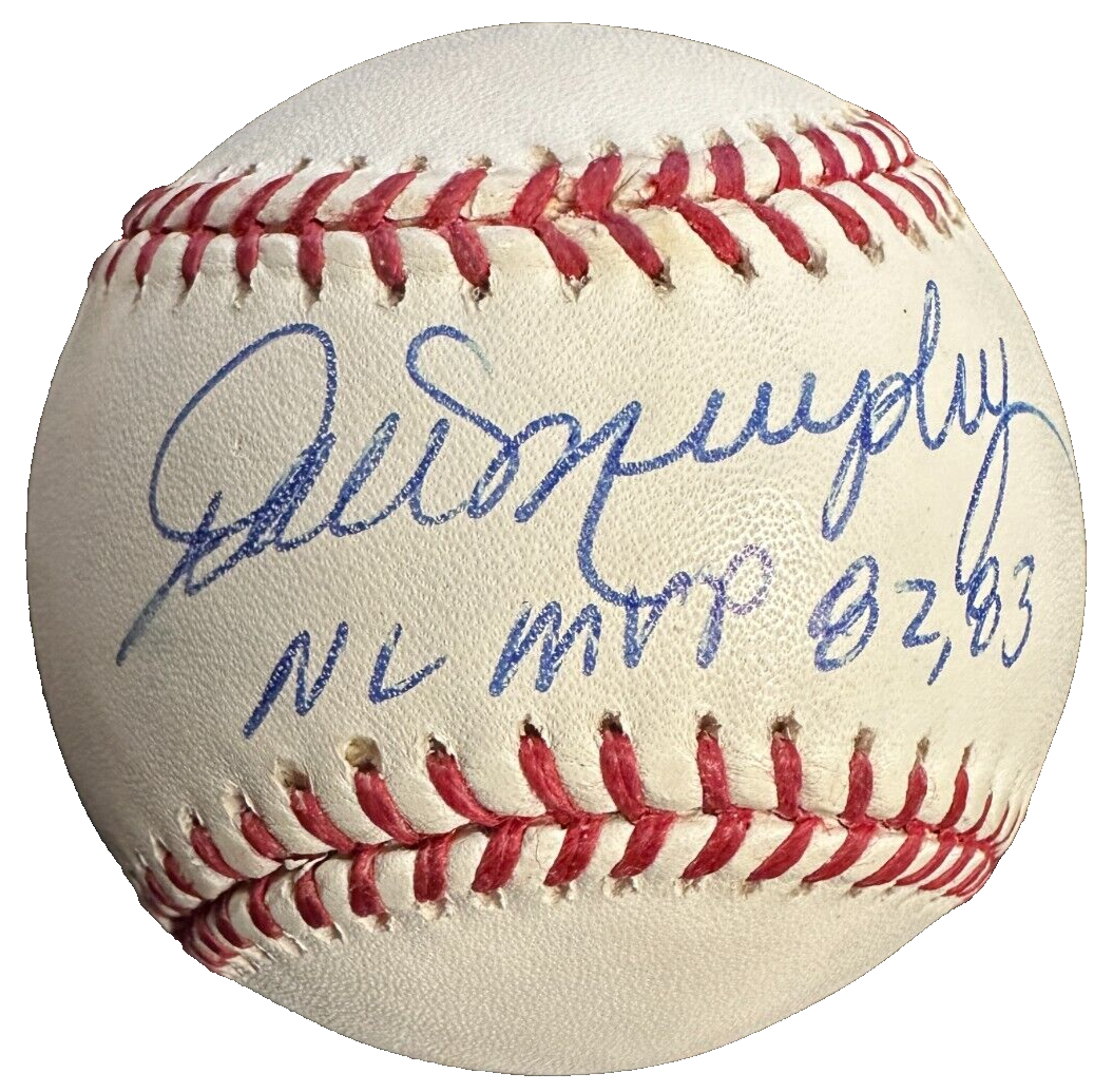 Dale Murphy Autographed Major League Baseball W/ NL MVP 82,83 Braves