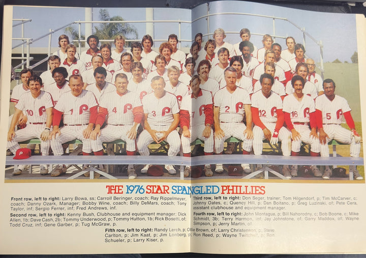 1976 Philadelphia Phillies Baseball Yearbook Schmidt Allen Carlton