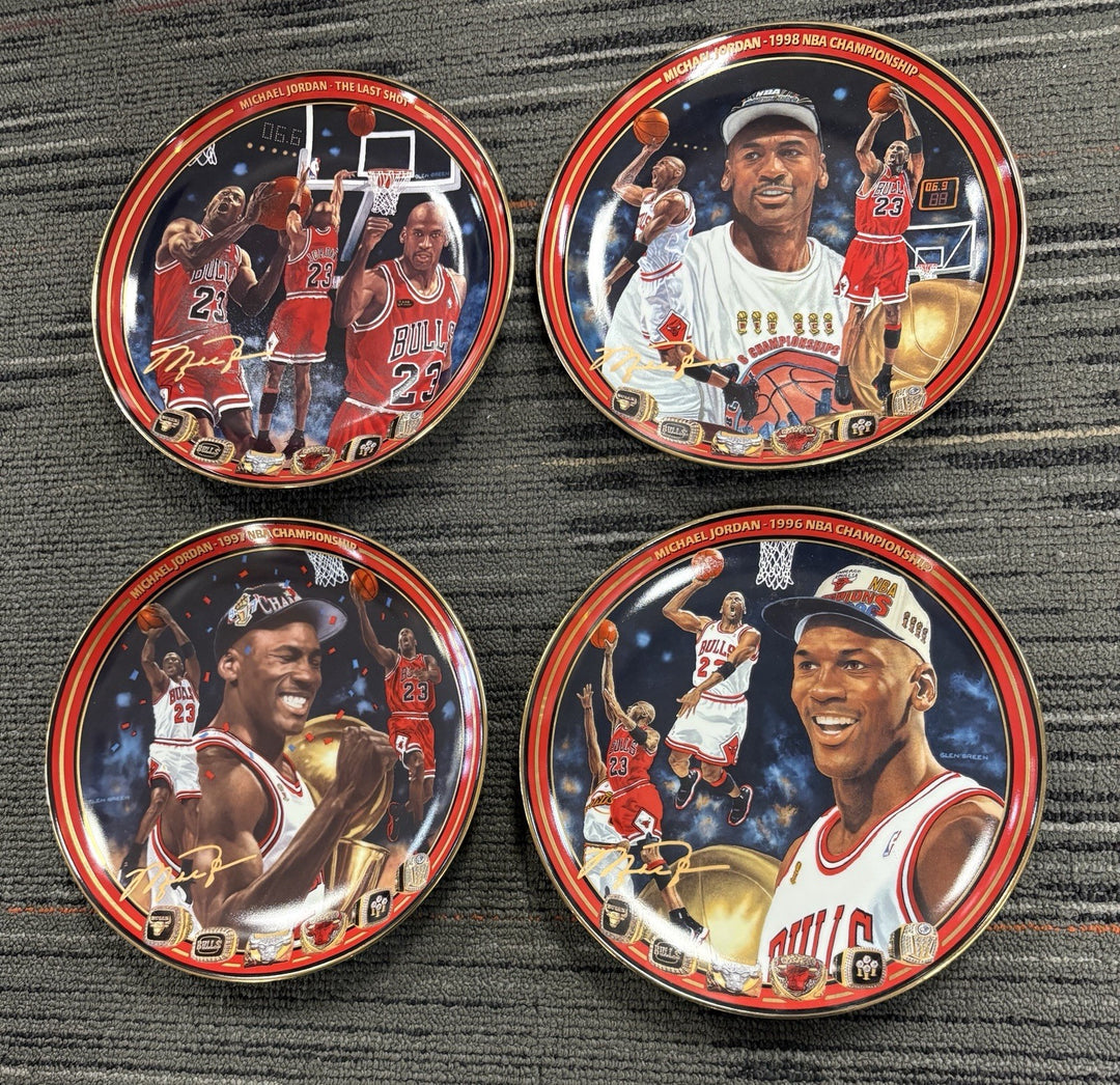 Michael Jordan Upper Deck Above All A Champion Porcelain Plate Set Of 8