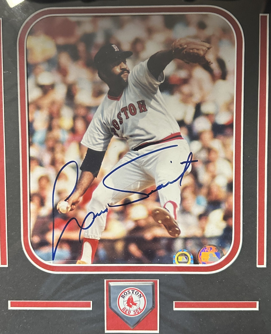 Louie Tiant Autographed 8x10 Photo Framed Boston Red Sox