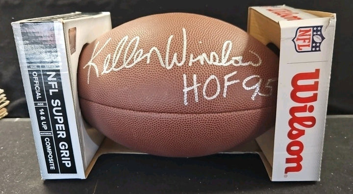 Kellen Winslow Signed HOF Inscribed Wilson NFL Super Grip Football COA