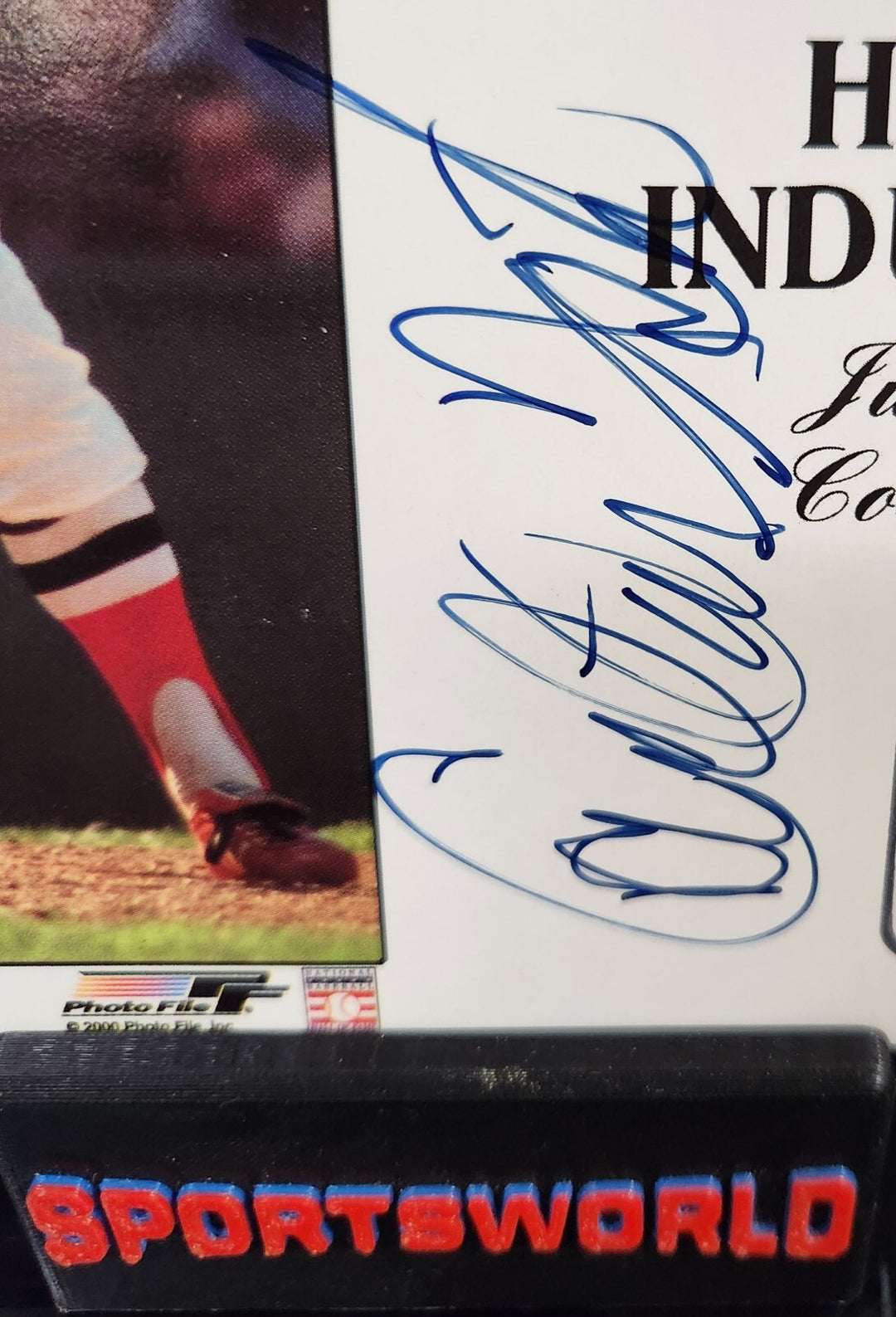 Carlton Fisk Signed Hall Of Fame Induction Card Boston Red Sox White Sox SGC COA