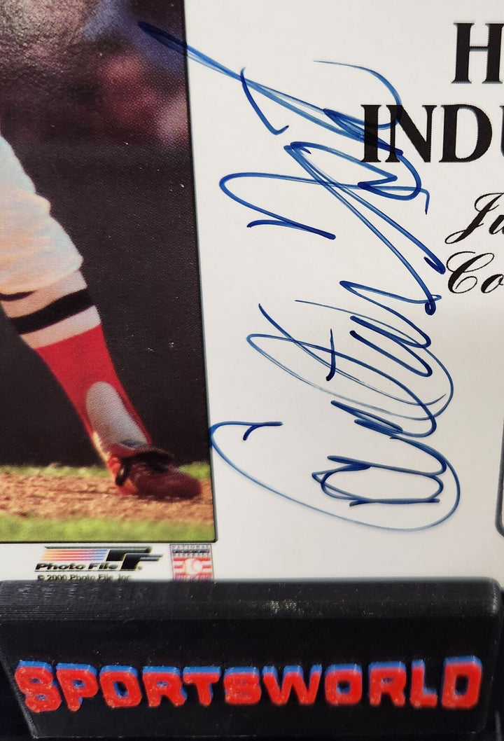 Carlton Fisk Signed Hall Of Fame Induction Card Boston Red Sox White Sox SGC COA