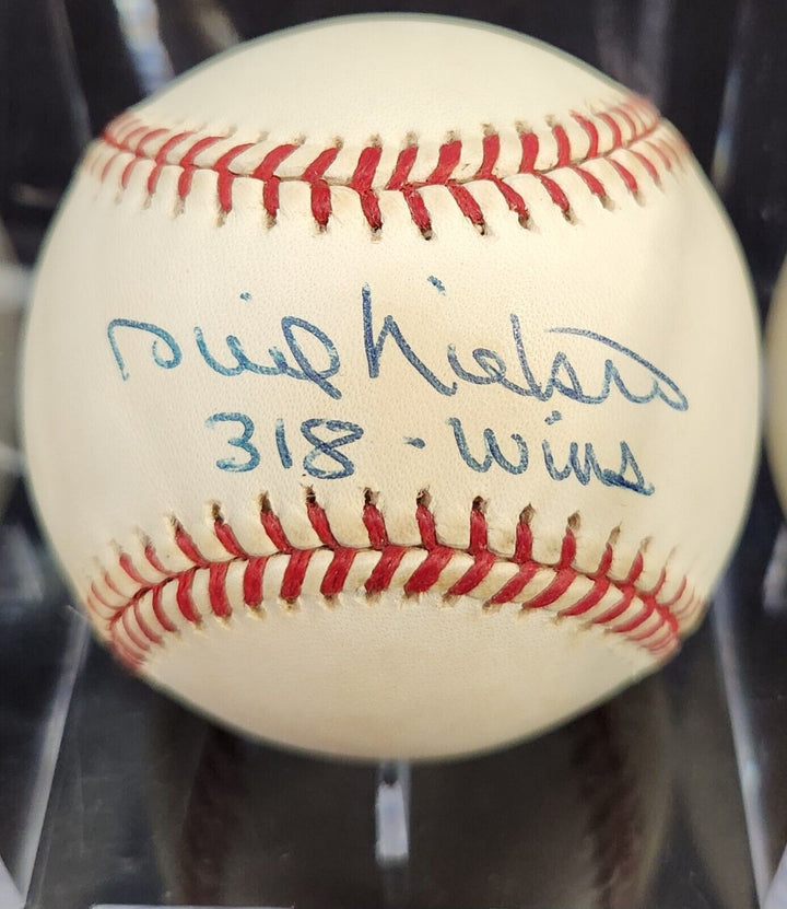 Phil Niekro Signed Inscribed National League Baseball Braves Yankees HOF COA