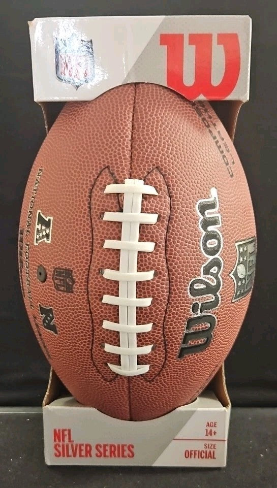 Marv Levy Signed HOF Inscribed Wilson NFL Silver Series Football Schwartz COA