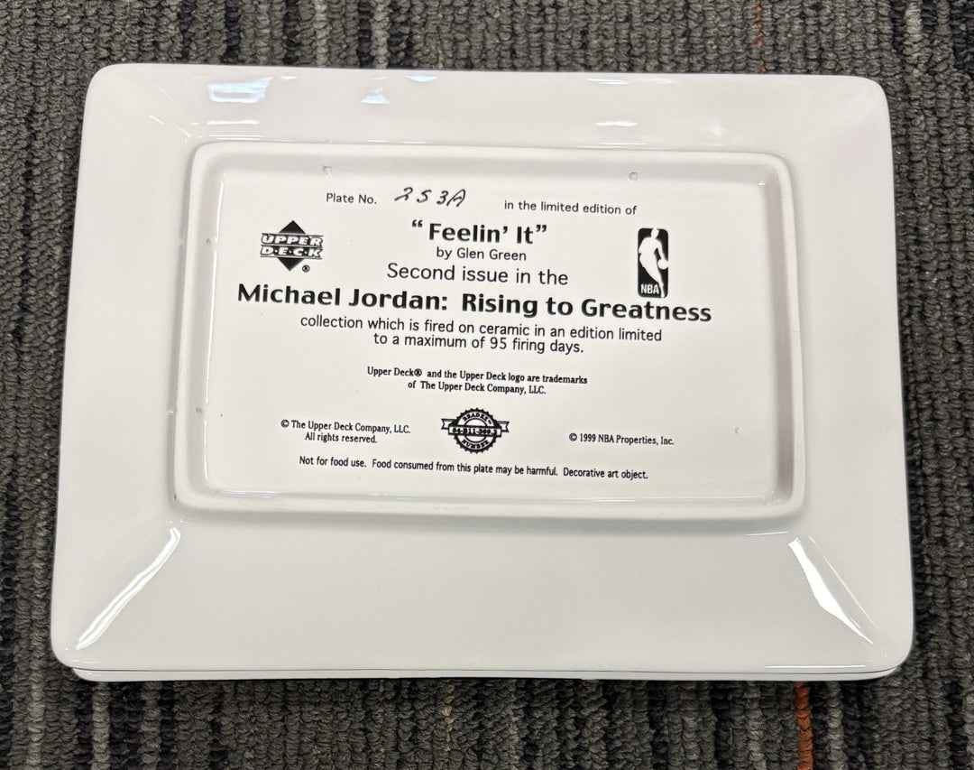 Michael Jordan Upper Deck Rising To Greatness Porcelain Plate Set Of 5
