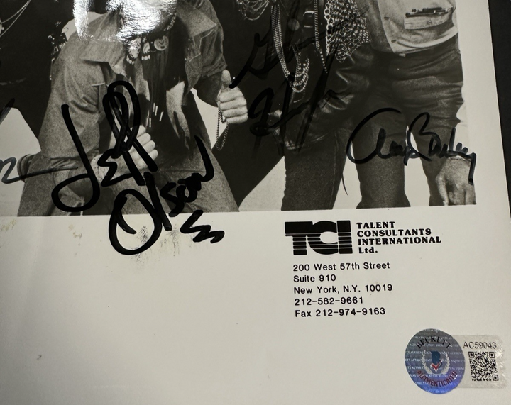 The Village People Autographed 8x10 Photo All 6 Members BAS