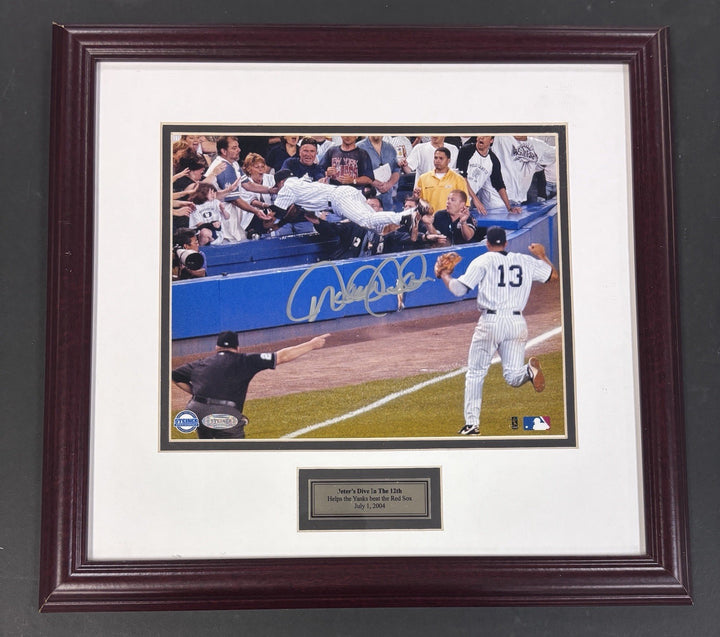 Derek Jeter Autographed 8x10 Photo Framed Steiner Sports Yankees HOF