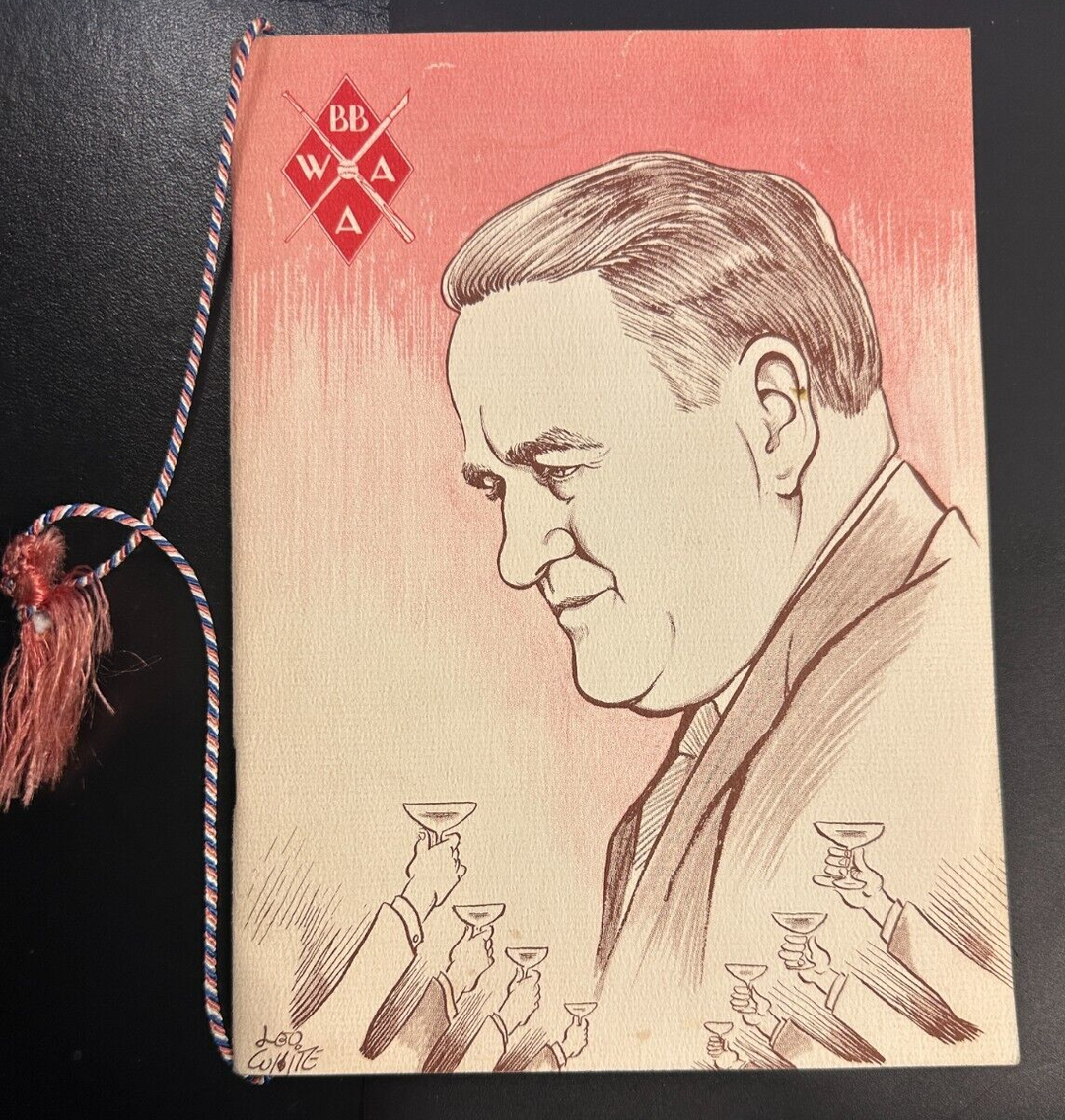 Jan 29, 1959 20th Annual Baseball Writers Association America Dinner Program