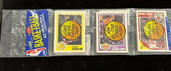 1989 Fleer Basketball Rack Pack Michael Jordan Card on Front & Barkley on Back
